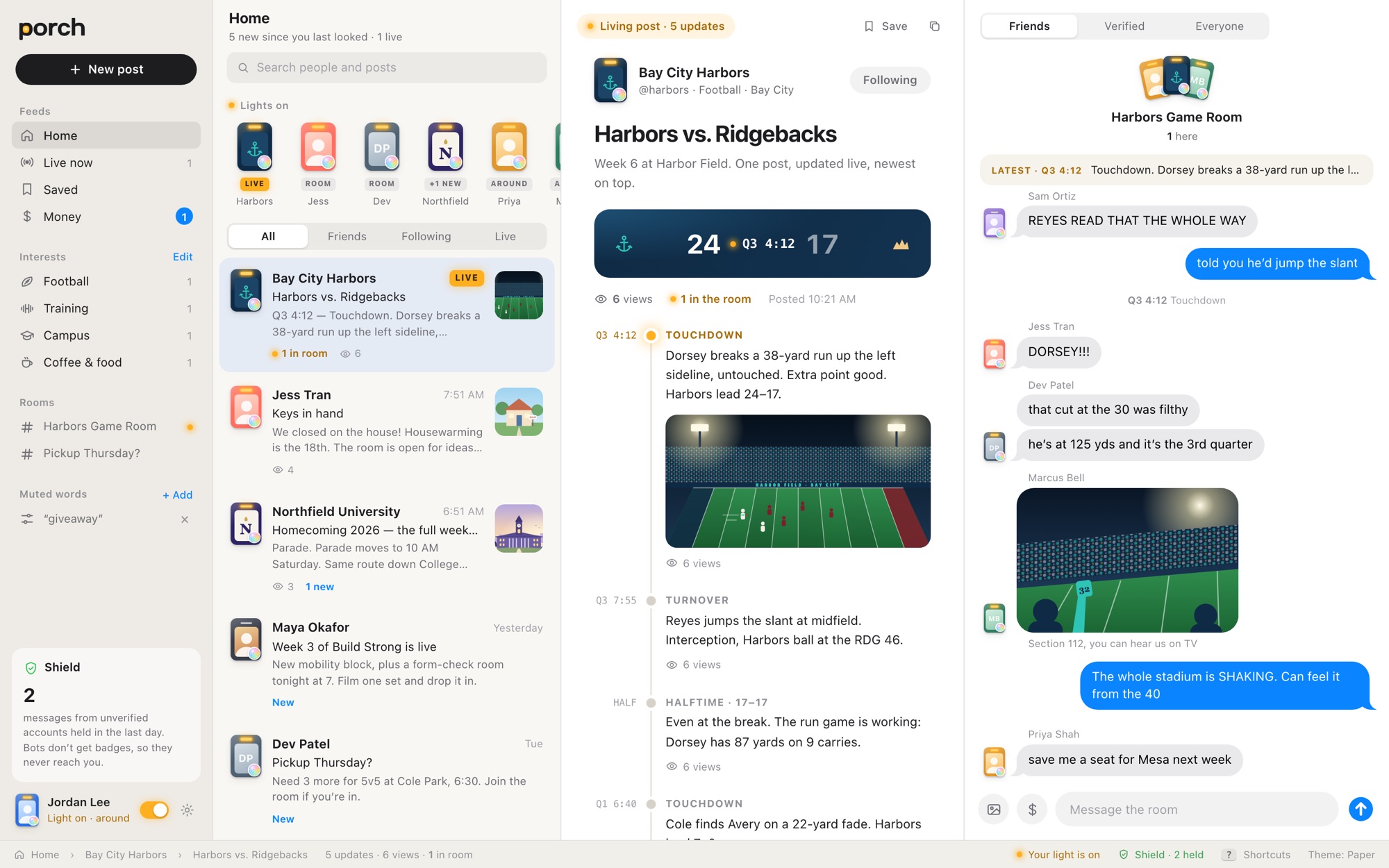 The porch app