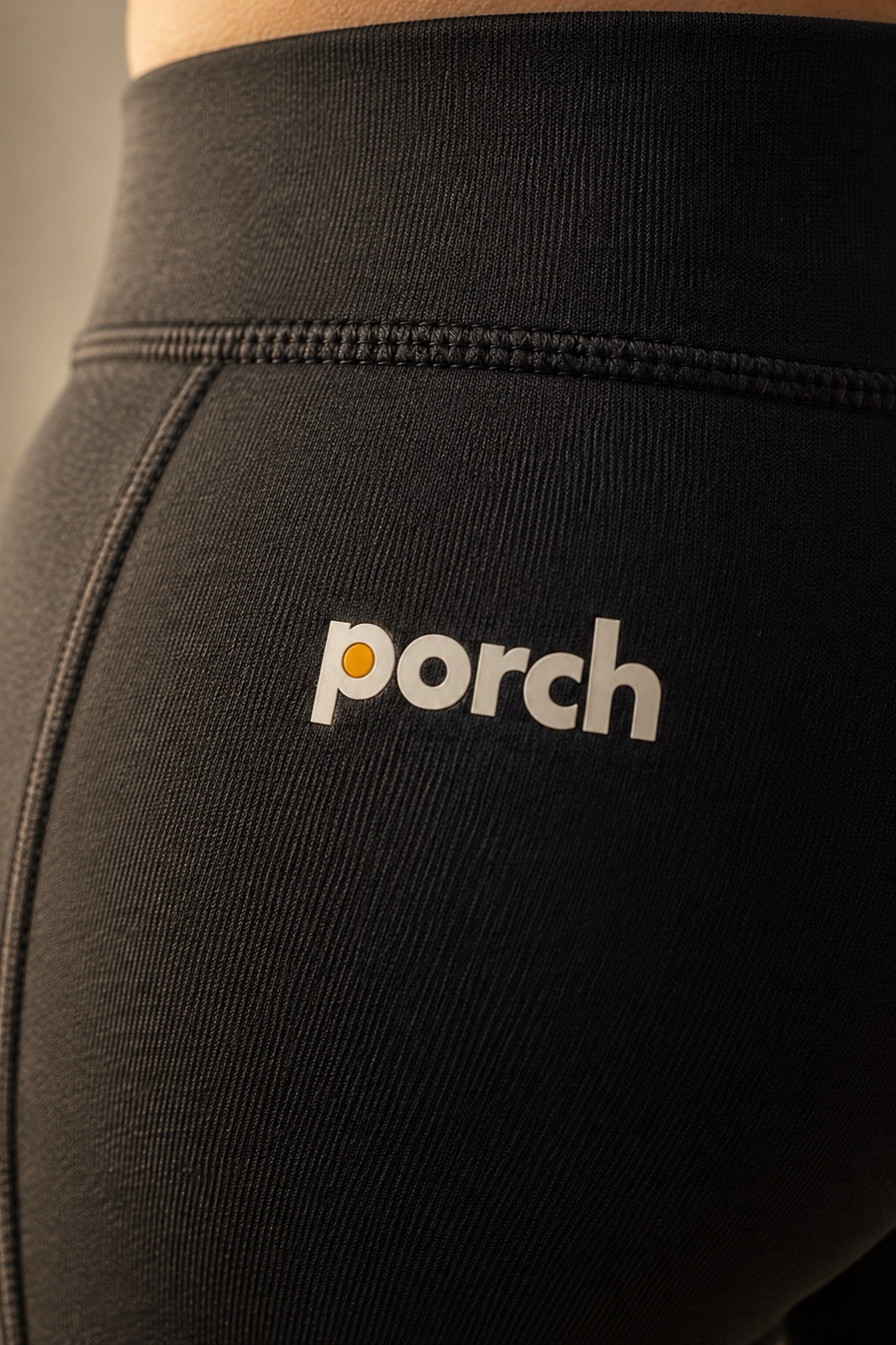 The porch wordmark on the hip